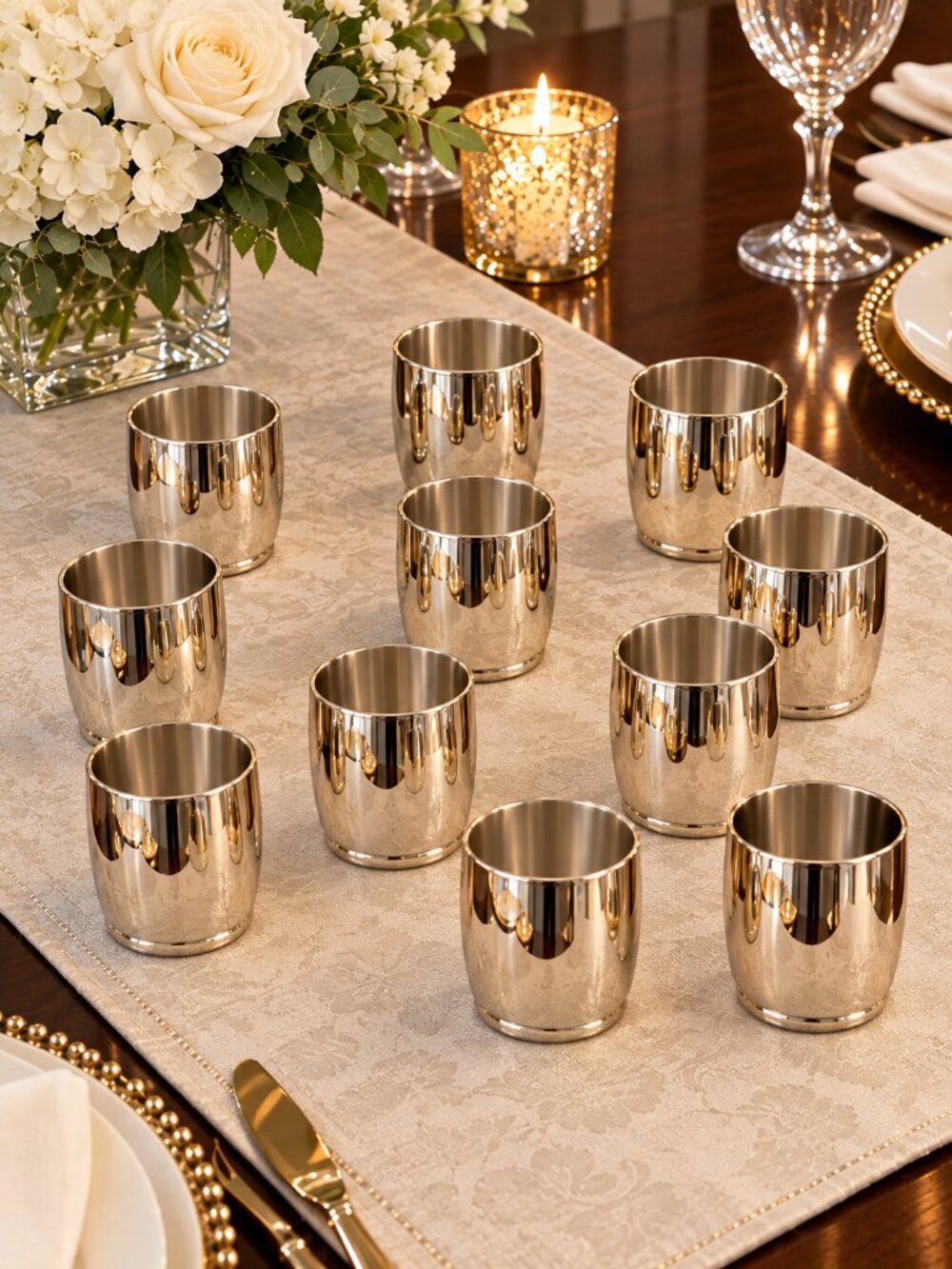 Tounton Silversmith Sheridan Silver Plate Vtg Cir 1948 Punch Cups Set Of Ten